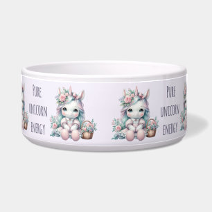 Süße Kawaii-Einhorne Puppe mit Blumenkorb Napf