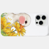 Süße Kawaii-Ente mit gelben Blumen Case-Mate iPhone Hülle (Rückseite (Horizontal))