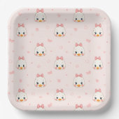 Süße Kawaii-Enten-Mädchen-Geburtstagsfeier Pappteller (Vorderseite)
