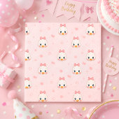 Süße Kawaii-Enten-Mädchen-Geburtstagsfeier Serviette