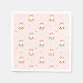Süße Kawaii-Enten-Mädchen-Geburtstagsfeier Serviette (Vorderseite)
