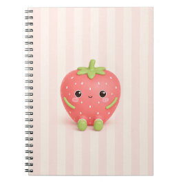 Süße Kawaii Erdbeer Spiralnotizbuch Notizblock