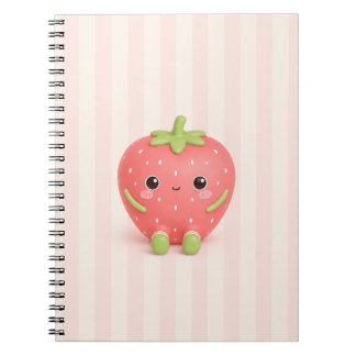 Süße Kawaii Erdbeer Spiralnotizbuch Notizblock