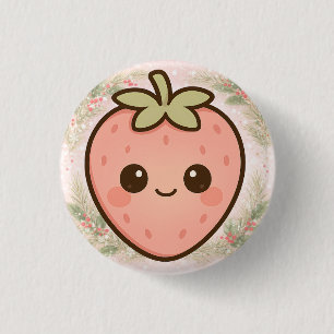 Süße Kawaii-Erdbeer-Taste Button