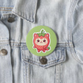 Süße Kawaii Erdbeeren-Katzen-Anstecknadel Button (Beispiel)