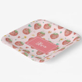 Süße Kawaii Erdbeeren Pappteller (Gewinkelt)