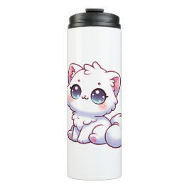Süße Kawaii Fluffige Kätzchen-Tumbler Thermosbecher