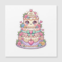 Süße Kawaii Frisch Vermählte Hochzeitstorte Pastel