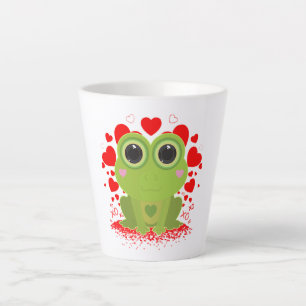 Süße Kawaii-Frosch-Herzen XOXO Gemütliche Liebeska Milchtasse