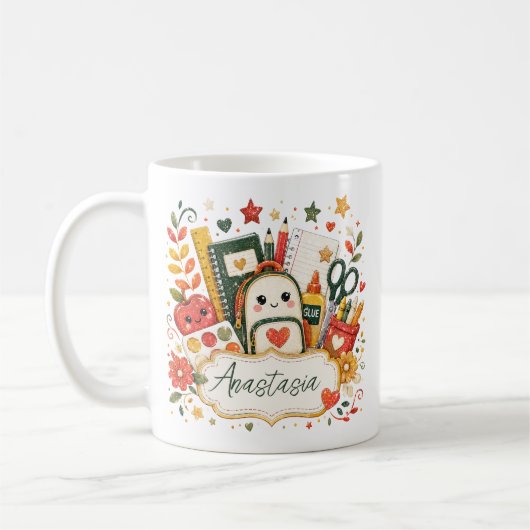 Süße Kawaii-Funkel-Schulbedarf Kaffeetasse (Links)