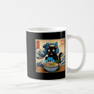 Süße Kawaii-Gamer-Katze Lustige Ramen Japanische K Kaffeetasse
