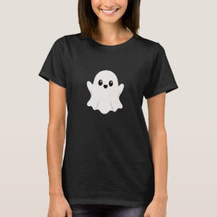 Süße Kawaii-Geister-Halloween-Vektorgestaltung T-Shirt