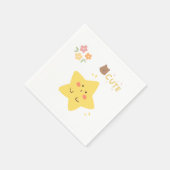 : Süße Kawaii Gelbe Stern Papier Serviette (Ecke)