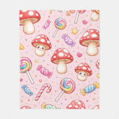 Süße Kawaii-Grafik Fleecedecke (Vorderseite)