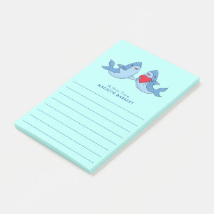 Süße Kawaii-Haftnotizen für Hai-Kinder Post-it Klebezettel