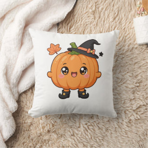 Süße Kawaii Halloween-Kürbis-Grafik -  Kissen