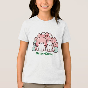 Süße Kawaii-Haustiere Illustration Niedliche Tiere Tri-Blend Shirt