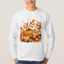 Süße Kawaii Herbst-Kürbis-Fuchs-Eule Herbsttiere