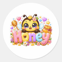 Süße Kawaii Honigbiene Name Pastellrosa Funkelnd B