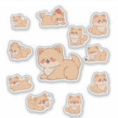 Süße Kawaii-Hunde-Sticker Aufkleber (Vorderseite)