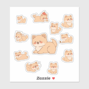 Süße Kawaii-Hunde-Sticker Aufkleber