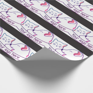 Süße Kawaii japanische ästhetische Katzenverpackun Geschenkpapier