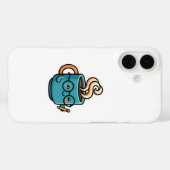 Süße Kawaii-Kaffeetasse mit Lesebrille Sma Case-Mate iPhone Hülle (Rückseite (Horizontal))