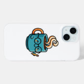 Süße Kawaii-Kaffeetasse mit Lesebrille Sticker Case-Mate iPhone Hülle (Rückseite (Horizontal))