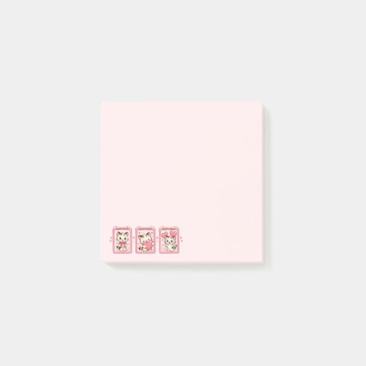 Süße Kawaii-Kätzchenliebe  Post-it Klebezettel (Vorderseite)