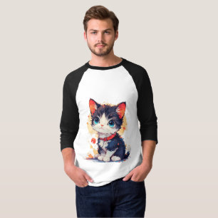 Süße Kawaii-Katze für Katzenliebhaber T-Shirt