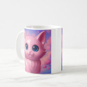 Süße Kawaii-Katze Kaffeetasse (Vorderseite Links)