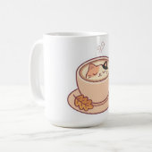 Süße Kawaii-Katze Kaffeetasse (Vorderseite Links)