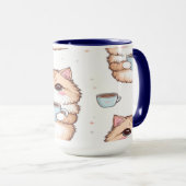 Süße Kawaii Katze Kaffeetasse - Katzenliebhaber Ge (VorderseiteRechts)
