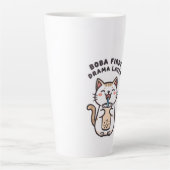 Süße Kawaii-Katze trinkt Bubble Tea Milchtasse (Vorderseite)