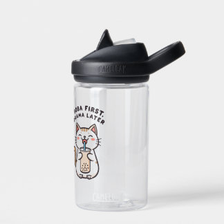 Süße Kawaii-Katze trinkt Bubble Tea Trinkflasche