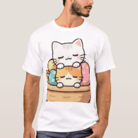 Süße Kawaii-Katzen Eiscreme-Illustration