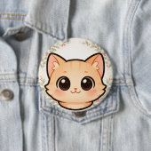 Süße Kawaii-Katzen-Gesichtstaste Button (Beispiel)