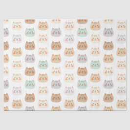 Süße Kawaii-Katzen Handgezeichnete Illustrationen  Seidenpapier