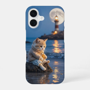 Süße Kawaii-Katzen-Handytasche iPhone 16 Hülle