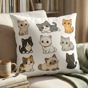 Süße Kawaii Katzen Kätzchen Dekorativ Kissen