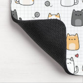 Süße Kawaii-Katzen-Muster-Mauspad Mousepad (Ecke)