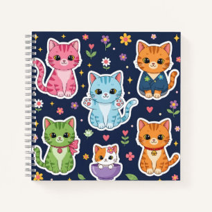 Süße Kawaii Katzen Neko Lustige Kätzchen Katzenlie Notizblock