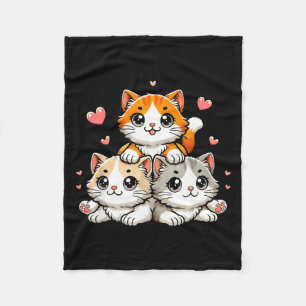 Süße kawaii Katzen neko lustige Katze Katzenliebha Fleecedecke