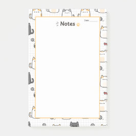 Süße Kawaii-Katzen-Notizblock-Notizbuch Post-it Klebezettel