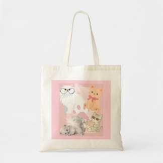 Süße Kawaii-Katzen Rosa Tragetasche | Lustige Katz