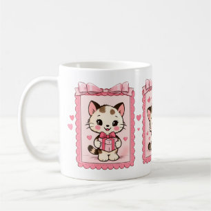 Süße Kawaii Katzenliebe Tasse
