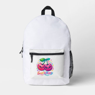 Süße Kawaii-Kirschen-Schultasche Bedruckter Rucksack
