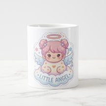 Süße Kawaii Kleiner Engel Chibi Mädchen Kaffeetass