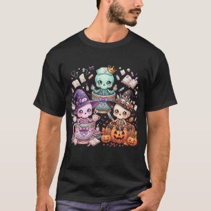 Süße Kawaii-Krankenschwester-Skelett-Hexe-Hallowee T-Shirt