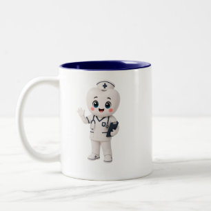 Süße Kawaii-Krankenschwester-Tasse Geschenk für Zweifarbige Tasse